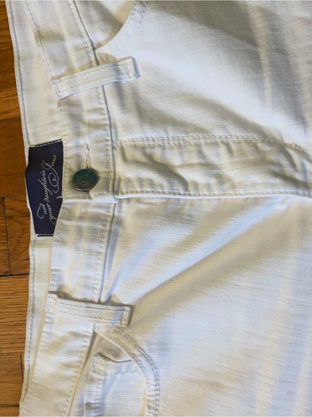 NYDJ White Cropped Ankle Jeans
